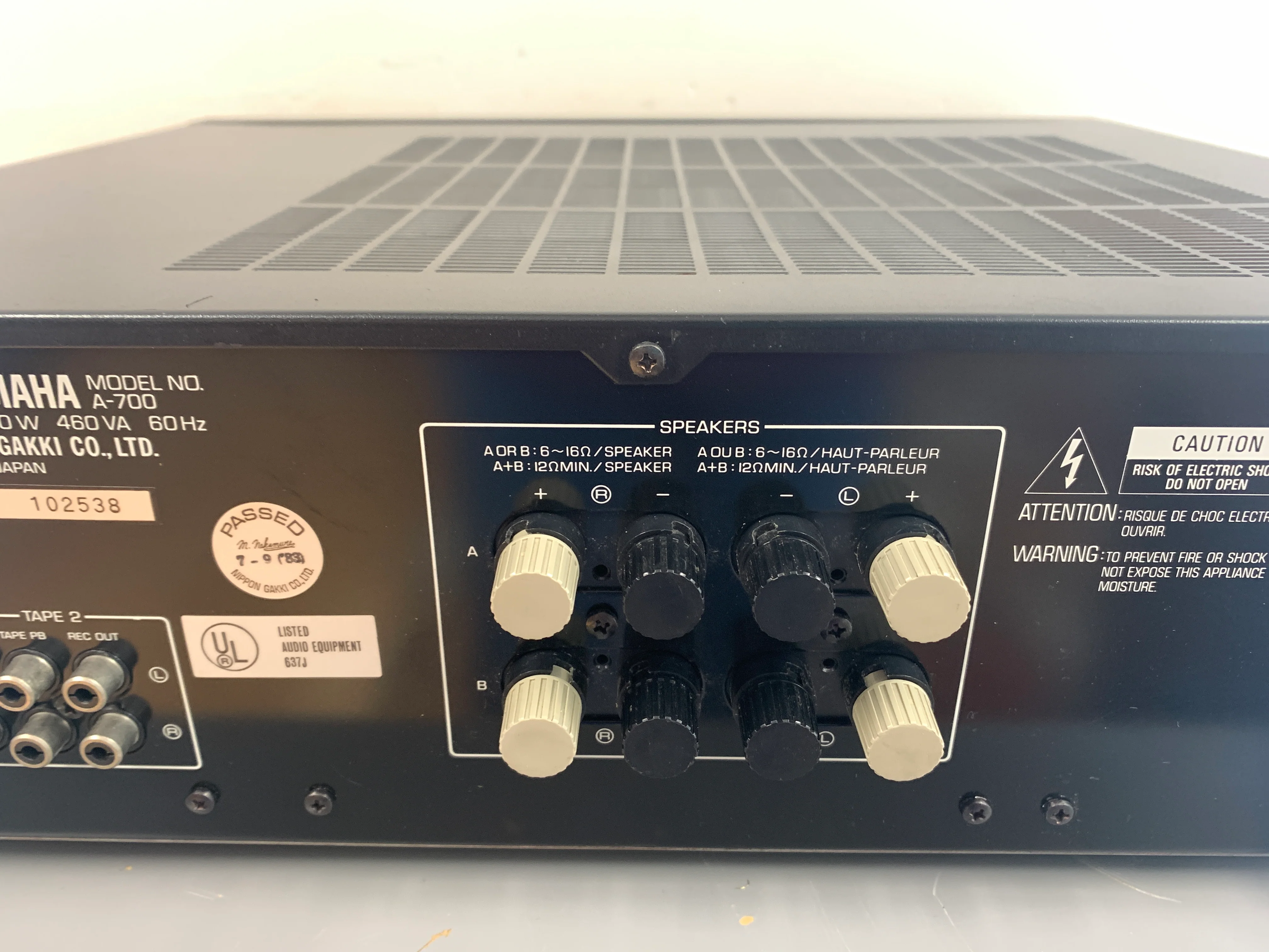 Yamaha A-700 Stereo Integrated Amplifier * 100W RMS * 1983 - Image 12