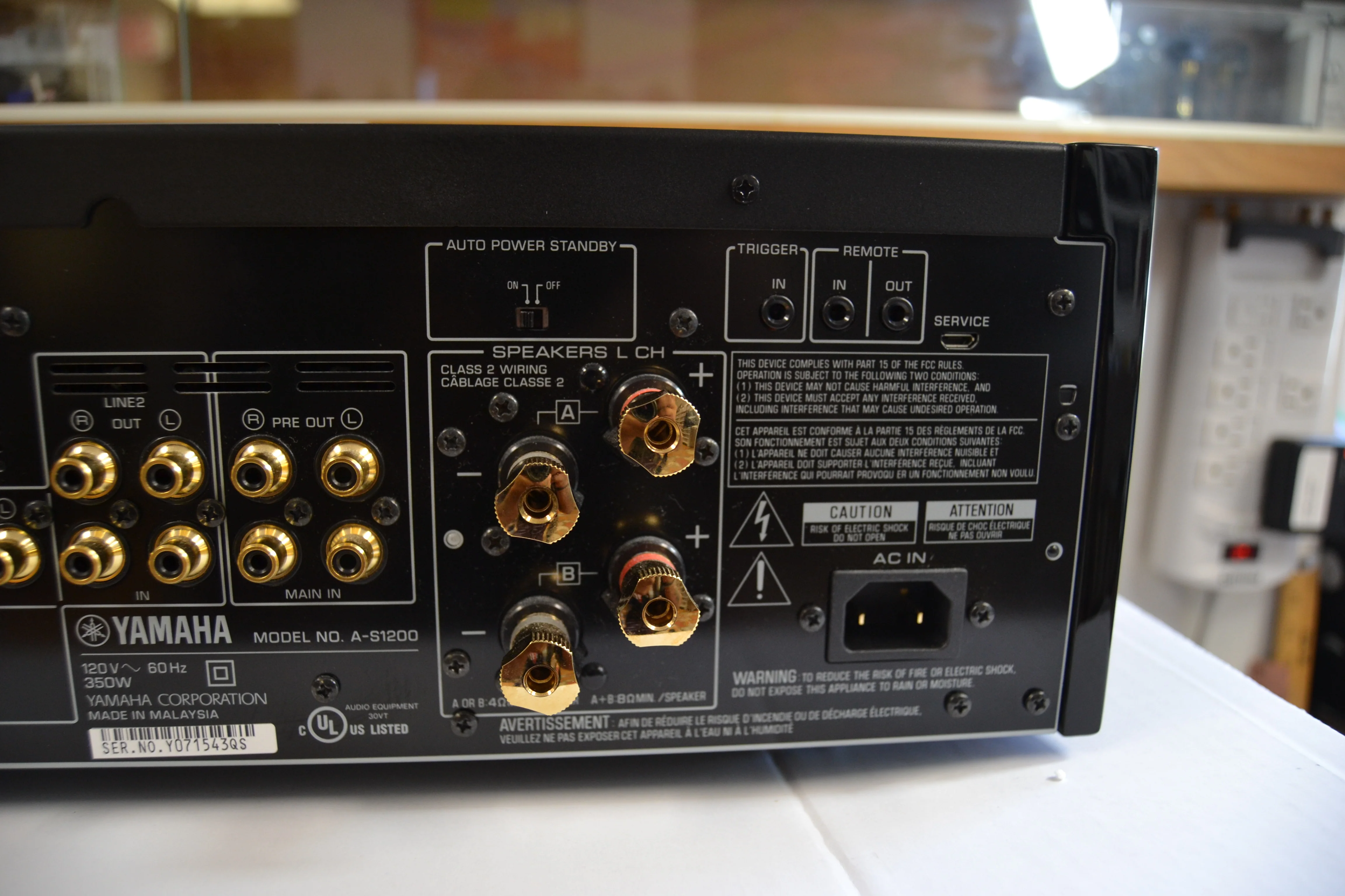 Yamaha A-S1200 Stereo Integrated Amplifier * Remote * Box * Manual * 90W RMS - Image 12