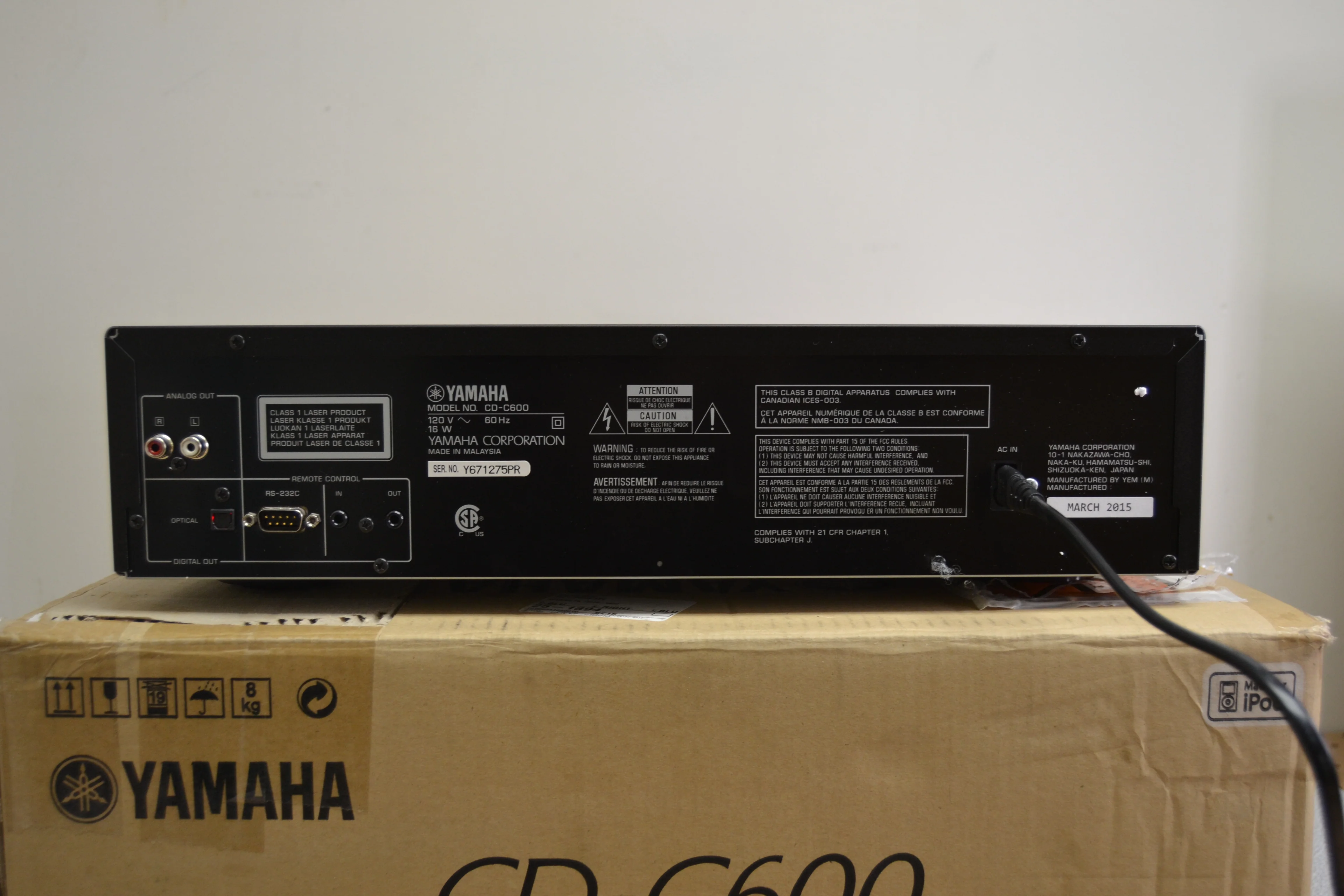 Yamaha CD-C600 Compact Disc Changer * Box * Manual * Remote - Image 8
