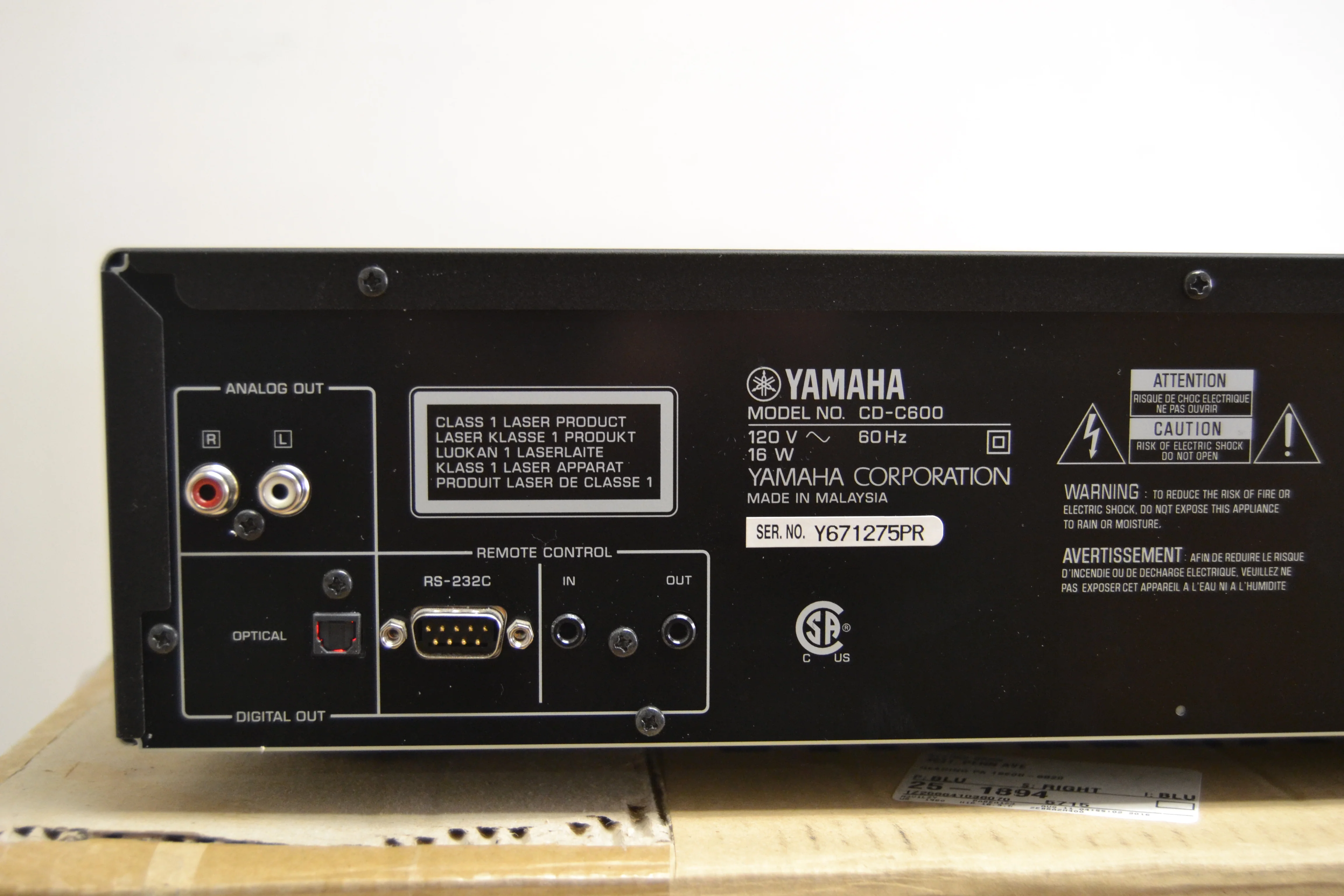 Yamaha CD-C600 Compact Disc Changer * Box * Manual * Remote - Image 9