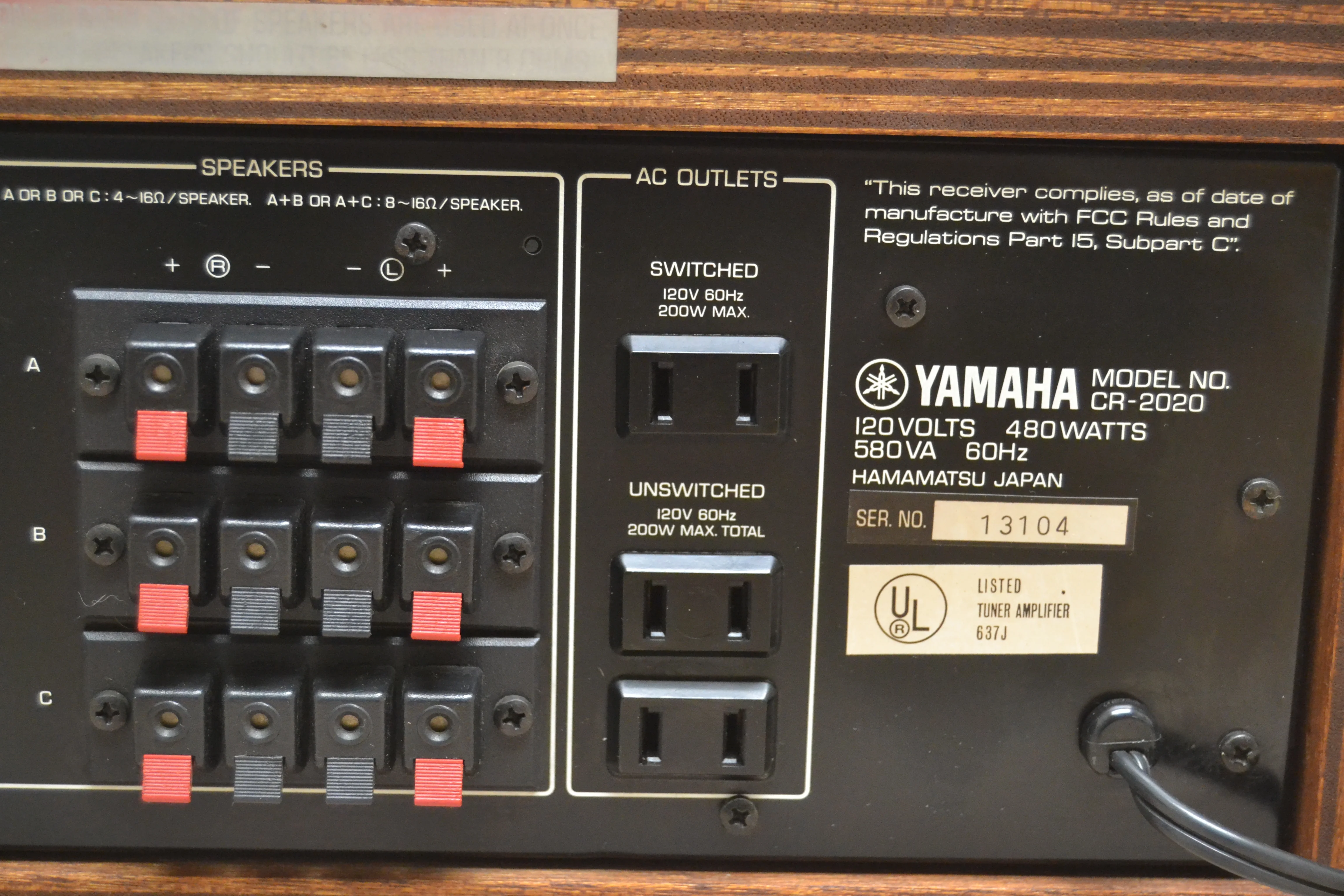 Yamaha CR-2020 Stereo Receiver * 105W RMS * 1978 - Image 12