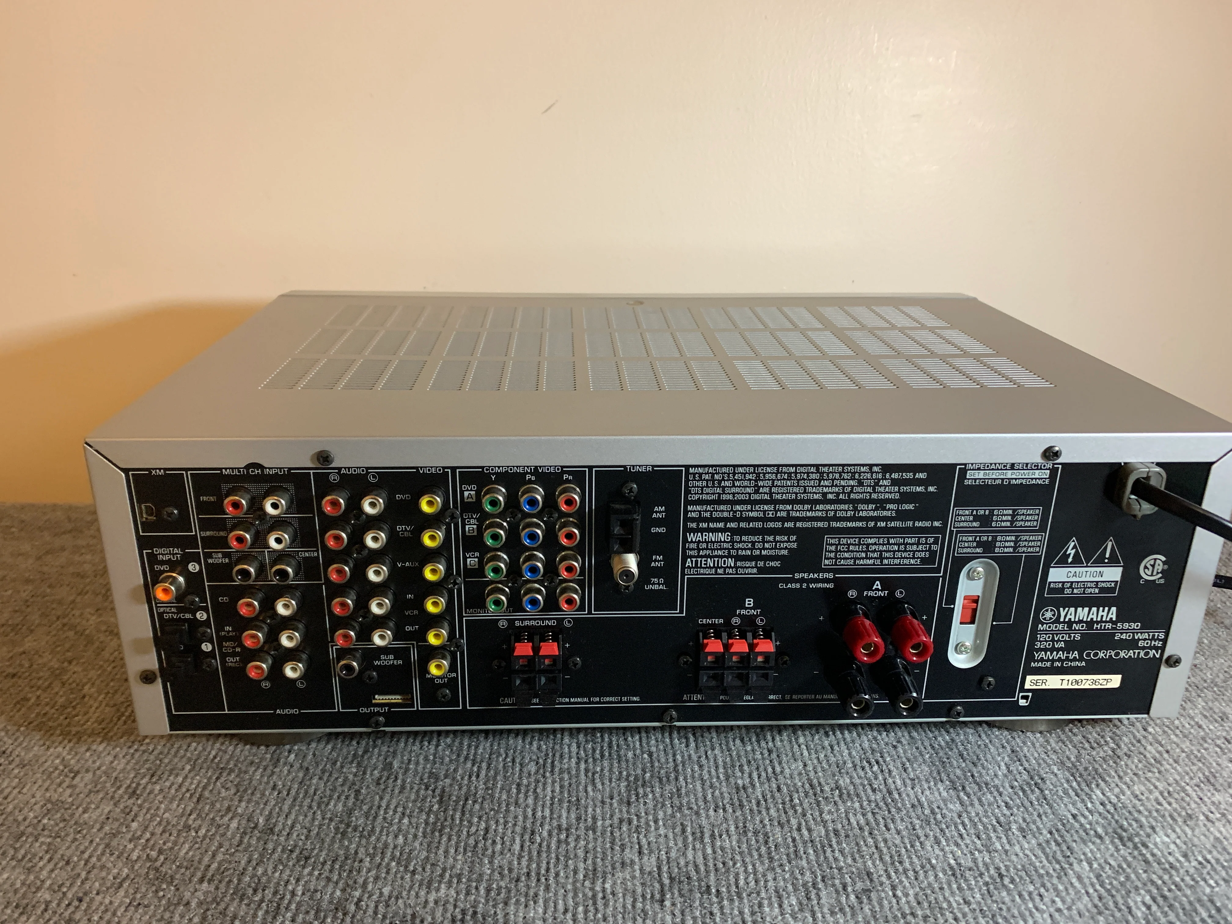 Yamaha HTR-5930 Stereo Receiver - Image 11