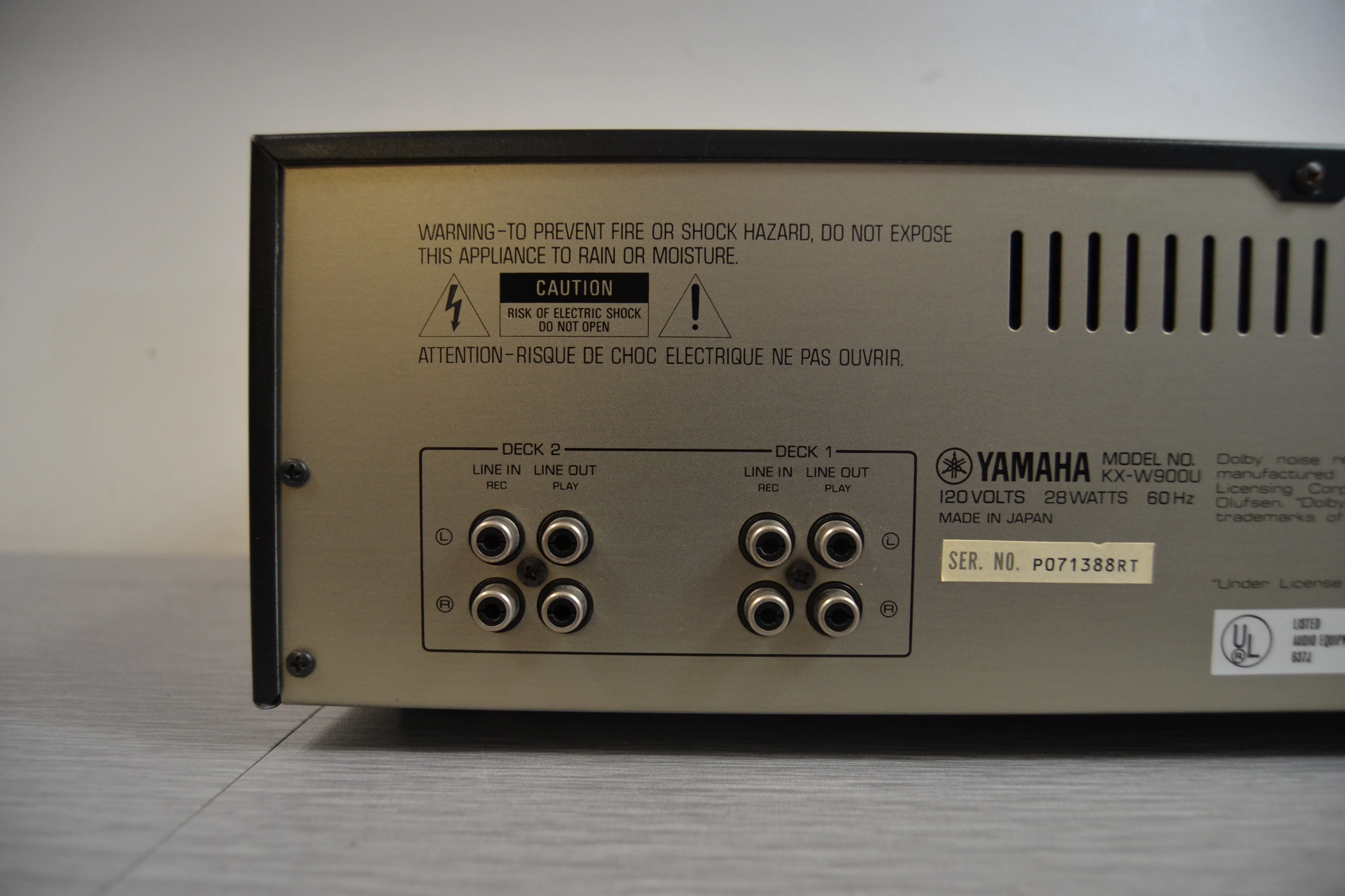 Yamaha KX-W900 Double Cassette Deck * Remote * Manual * Serviced with new belts - Image 9