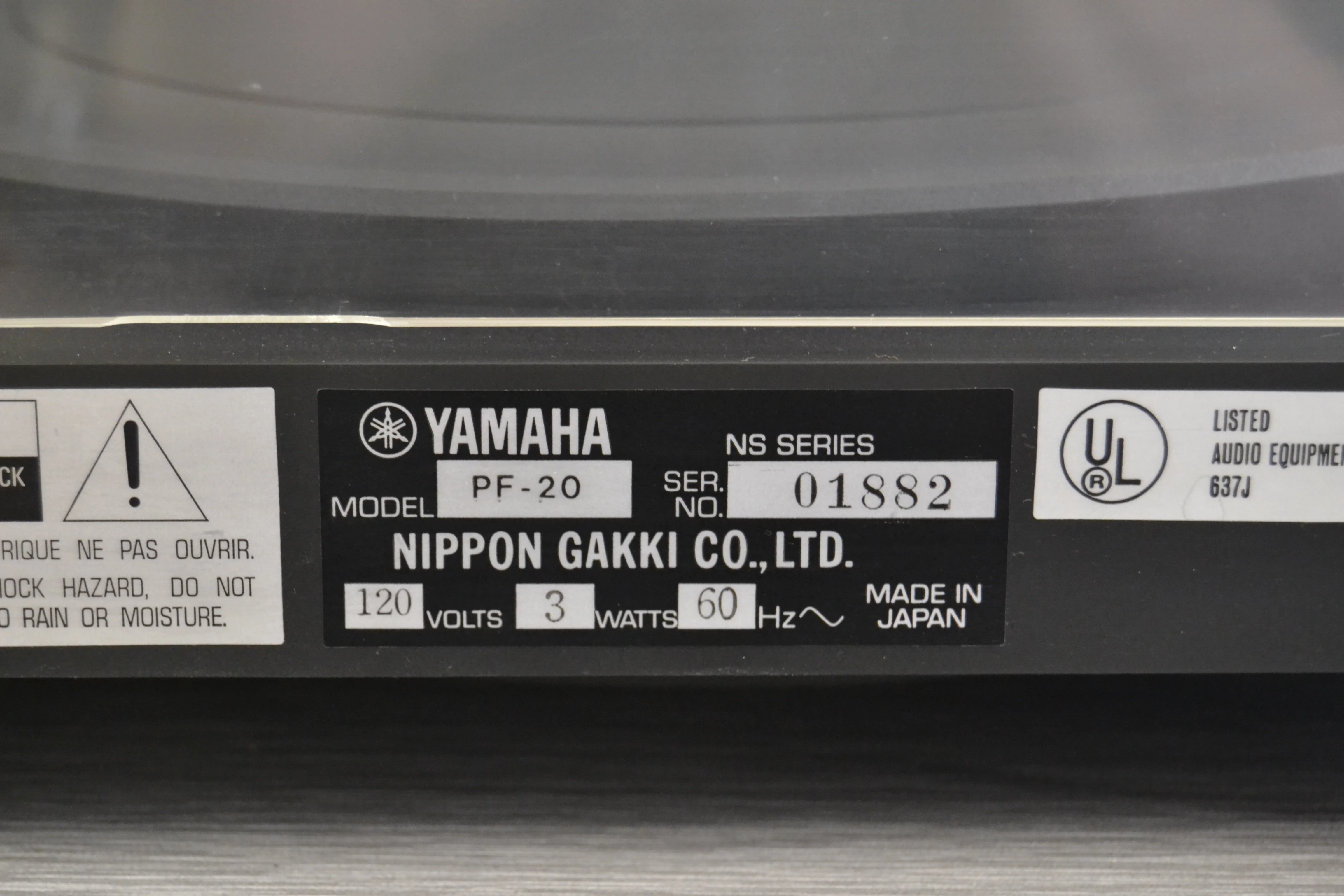 Yamaha PF-20 Belt Drive Turntable * NEW Audio Technica Cartridge - Image 10