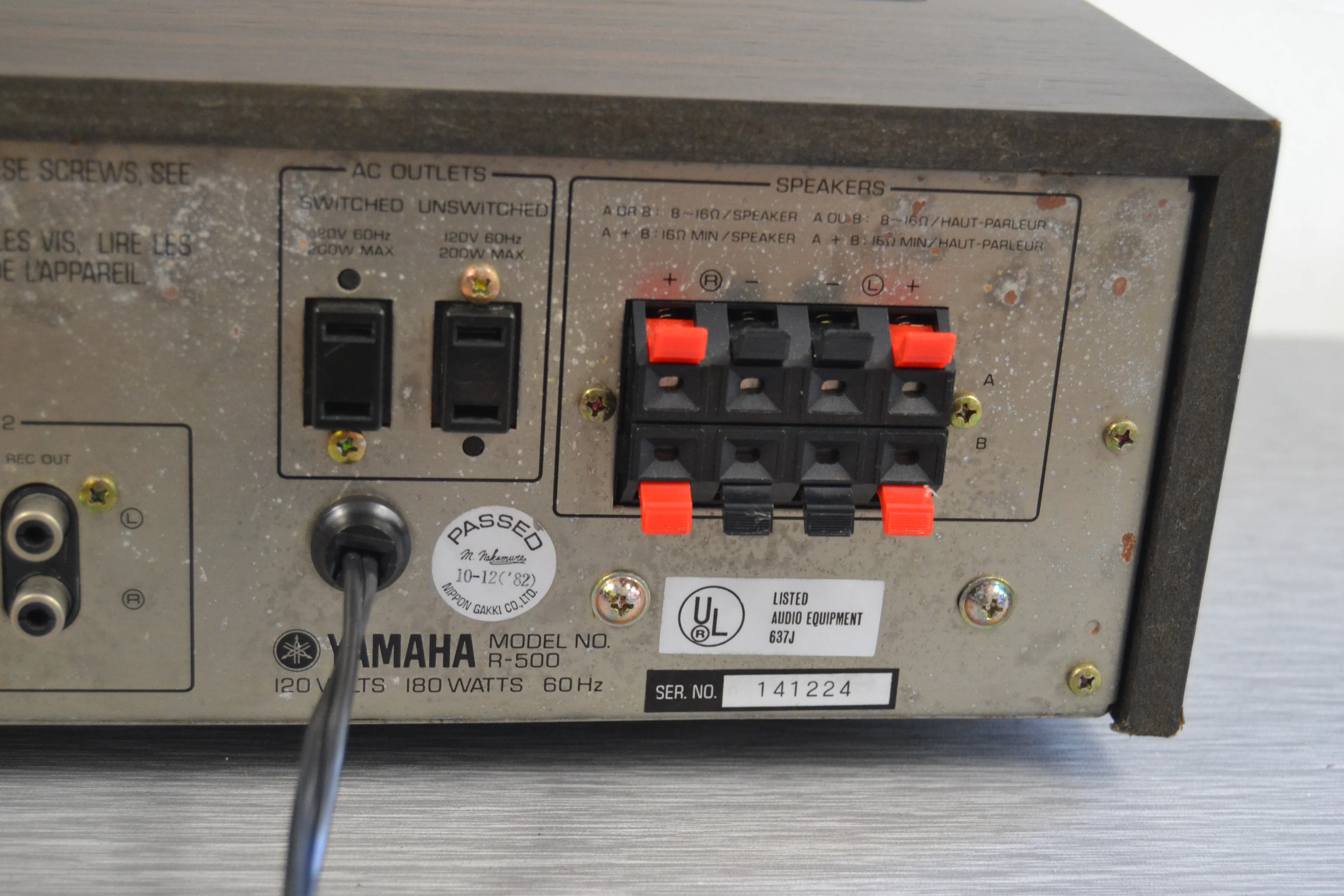 Yamaha R-500 Stereo Receiver * 40W RMS * 1982 - Image 3