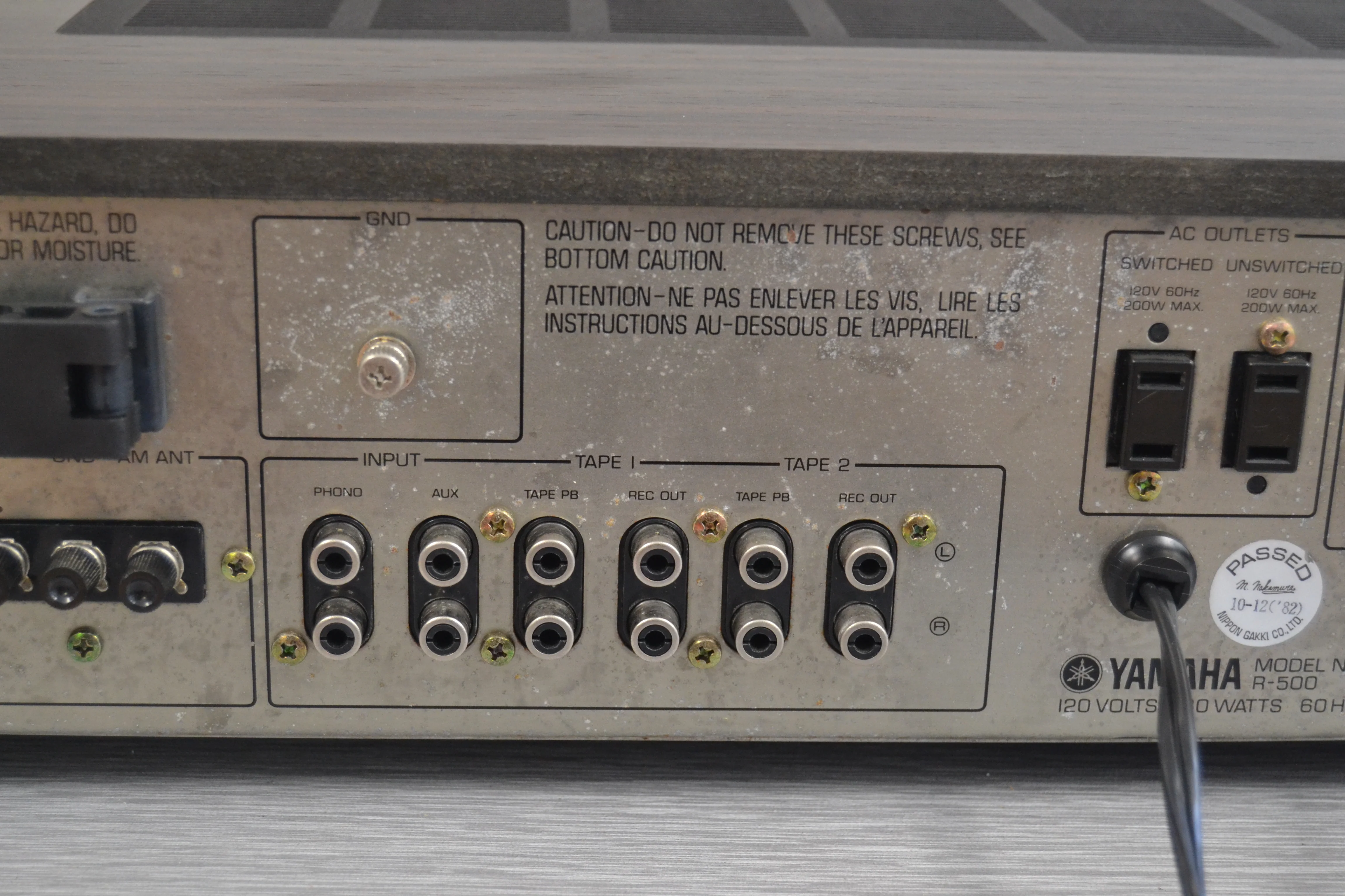 Yamaha R-500 Stereo Receiver * 40W RMS * 1982 - Image 4