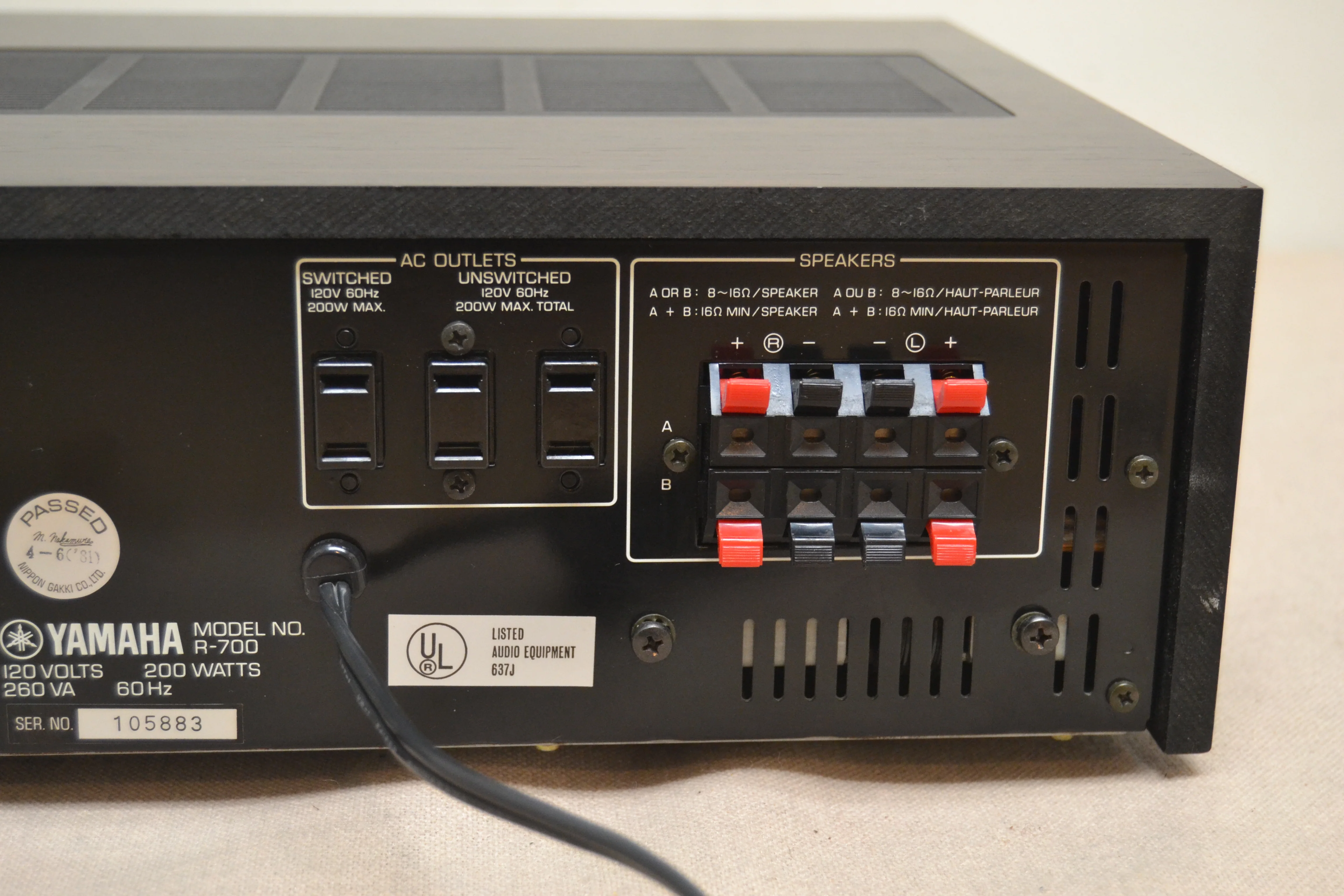 Yamaha R-700 Stereo Receiver * 50W RMS * 1981 - Image 13