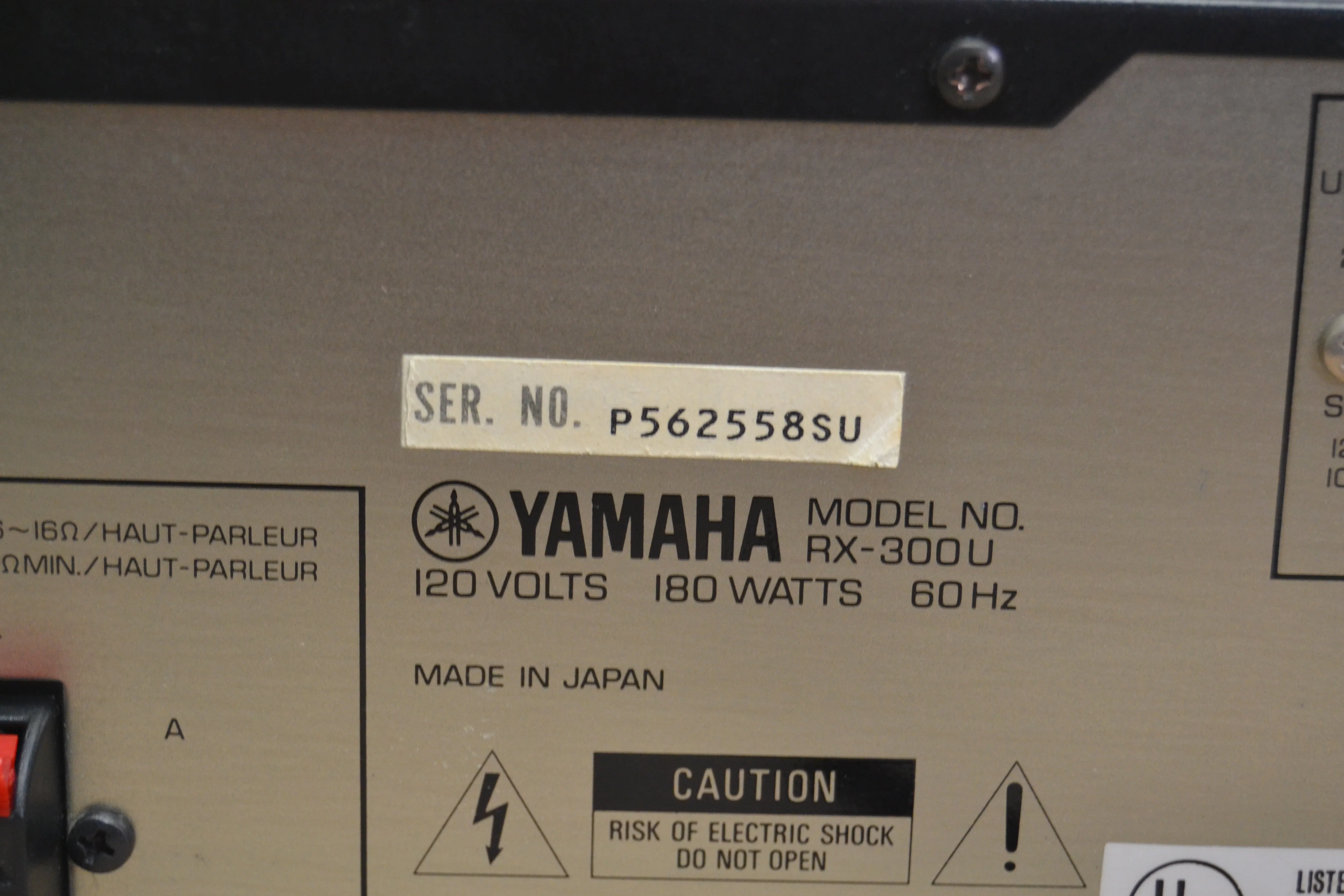 Yamaha RX-300U Stereo Receiver * 33W RMS * 1987 - Image 13