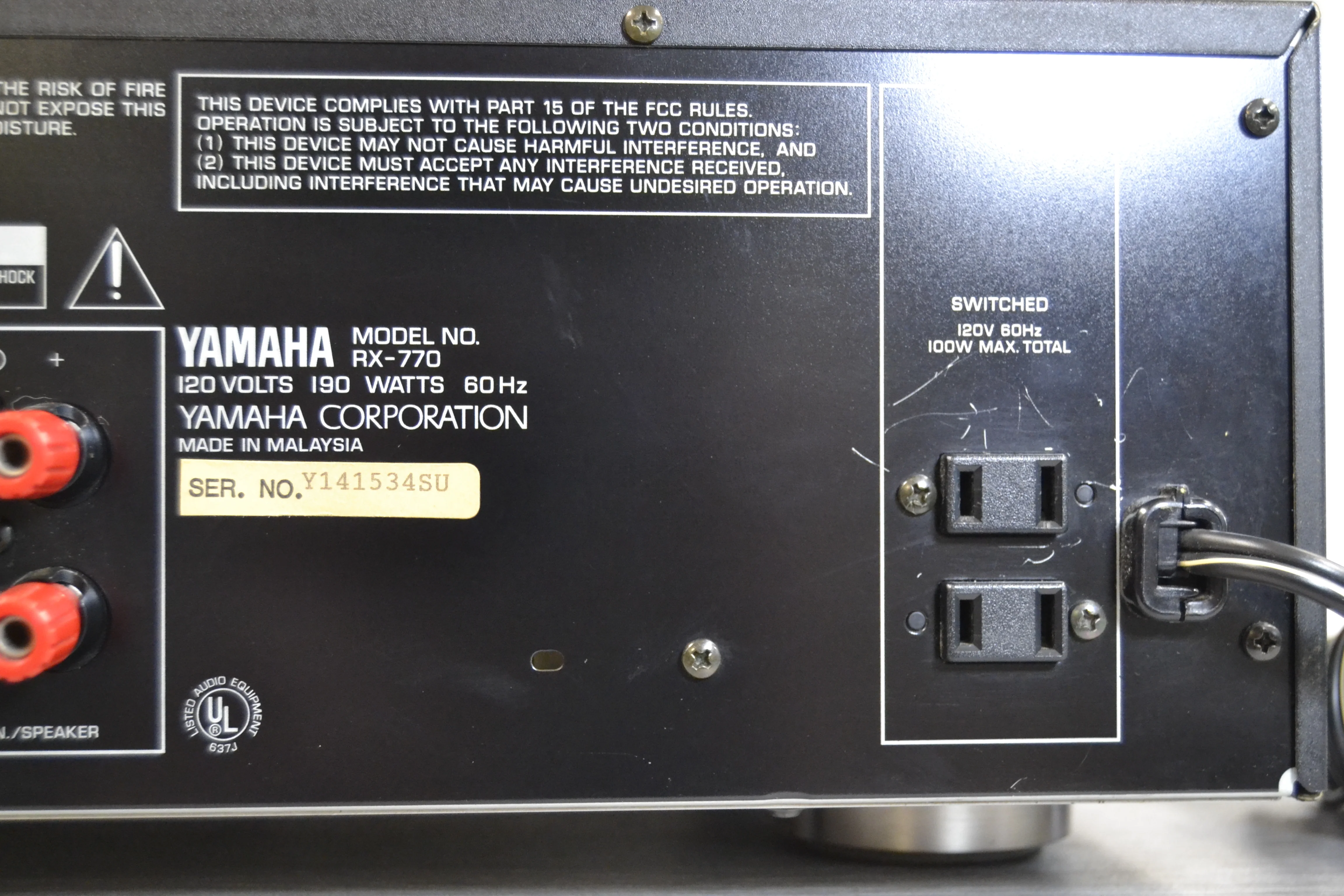 Yamaha RX-770 Stereo Receiver * 85W RMS * 1993 - Image 15