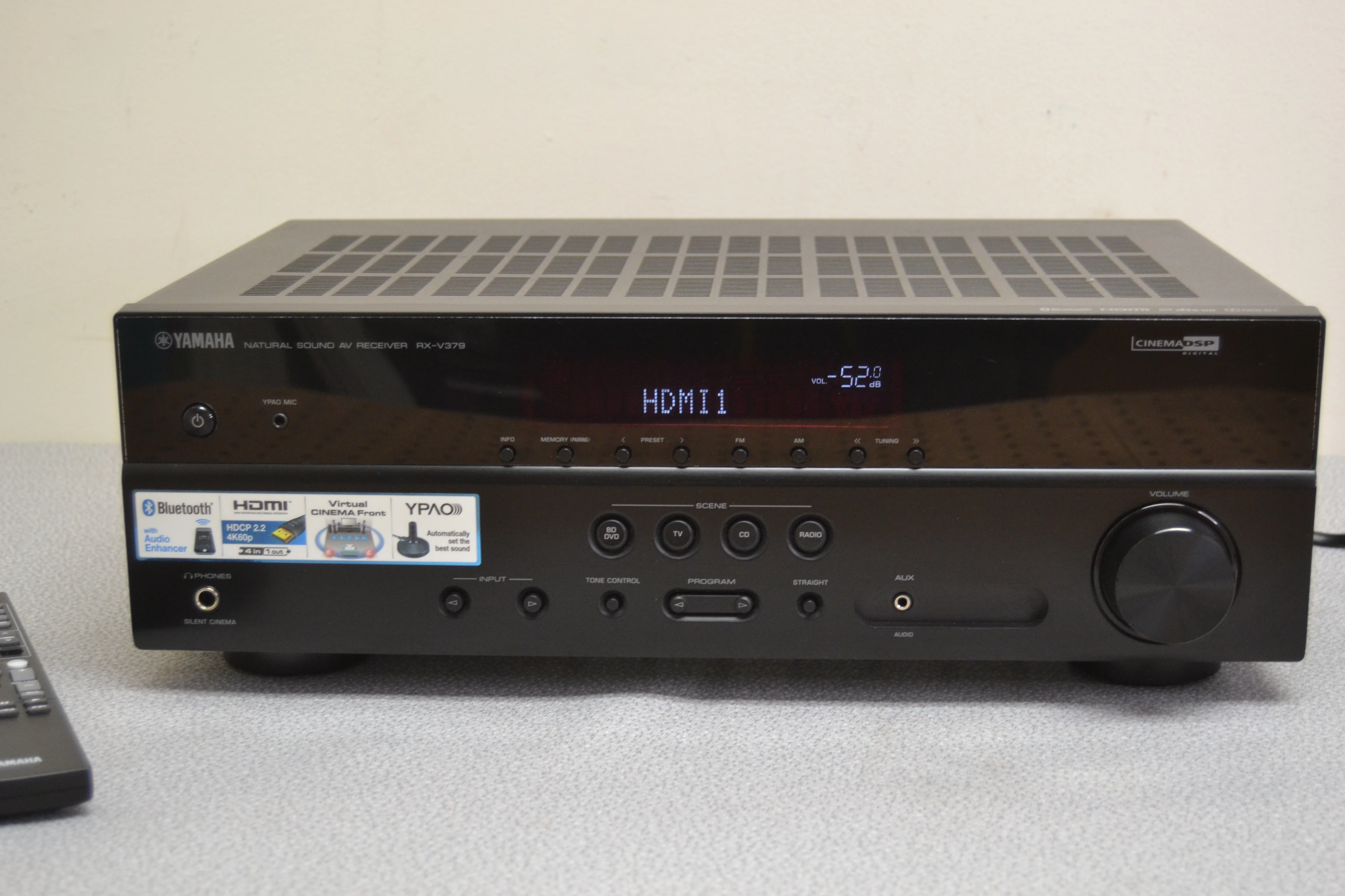 Yamaha RX-V379 Stereo Receiver * 70W RMS * 4K Color * Bluetooth * Remote - Image 2