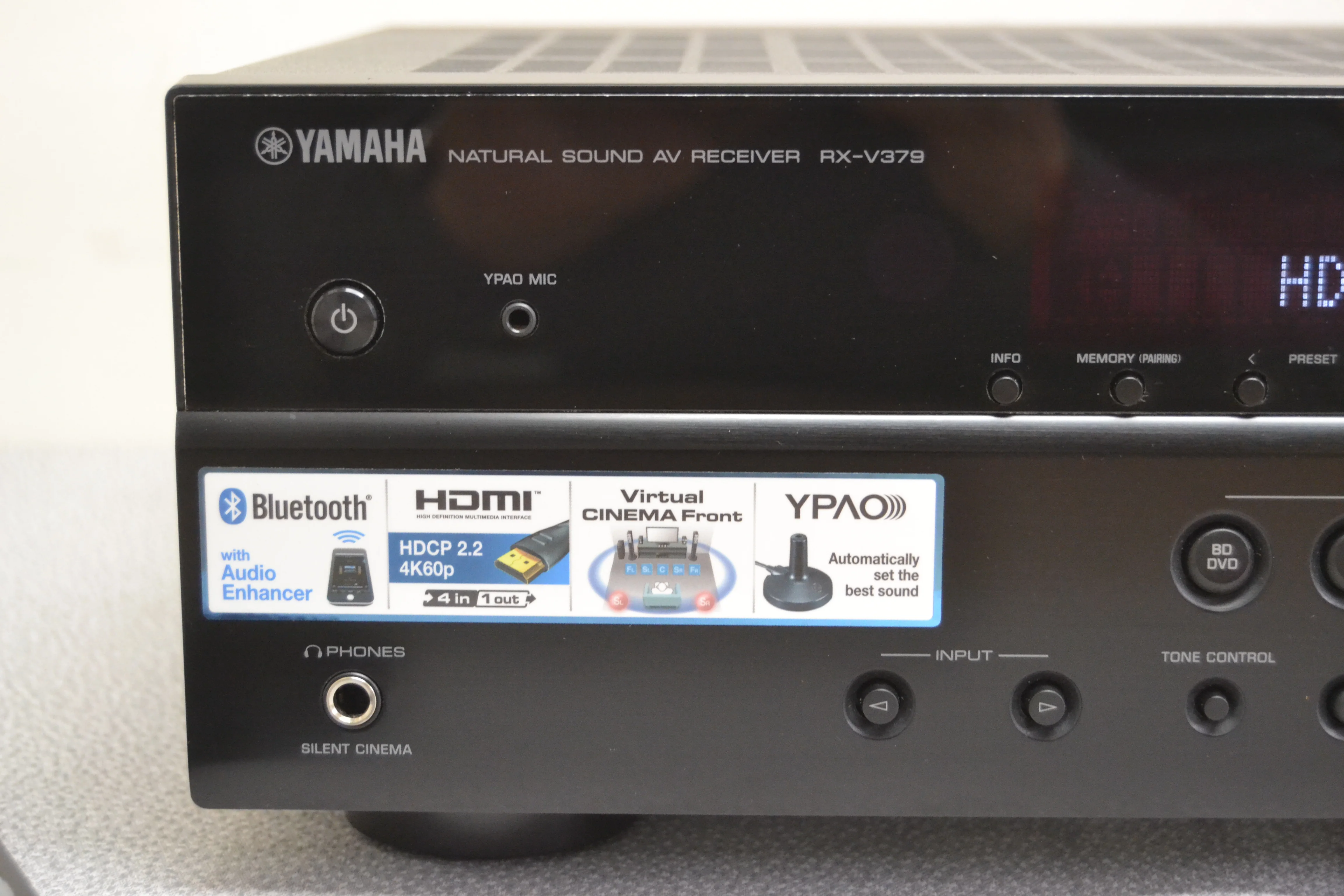 Yamaha RX-V379 Stereo Receiver * 70W RMS * 4K Color * Bluetooth * Remote - Image 3