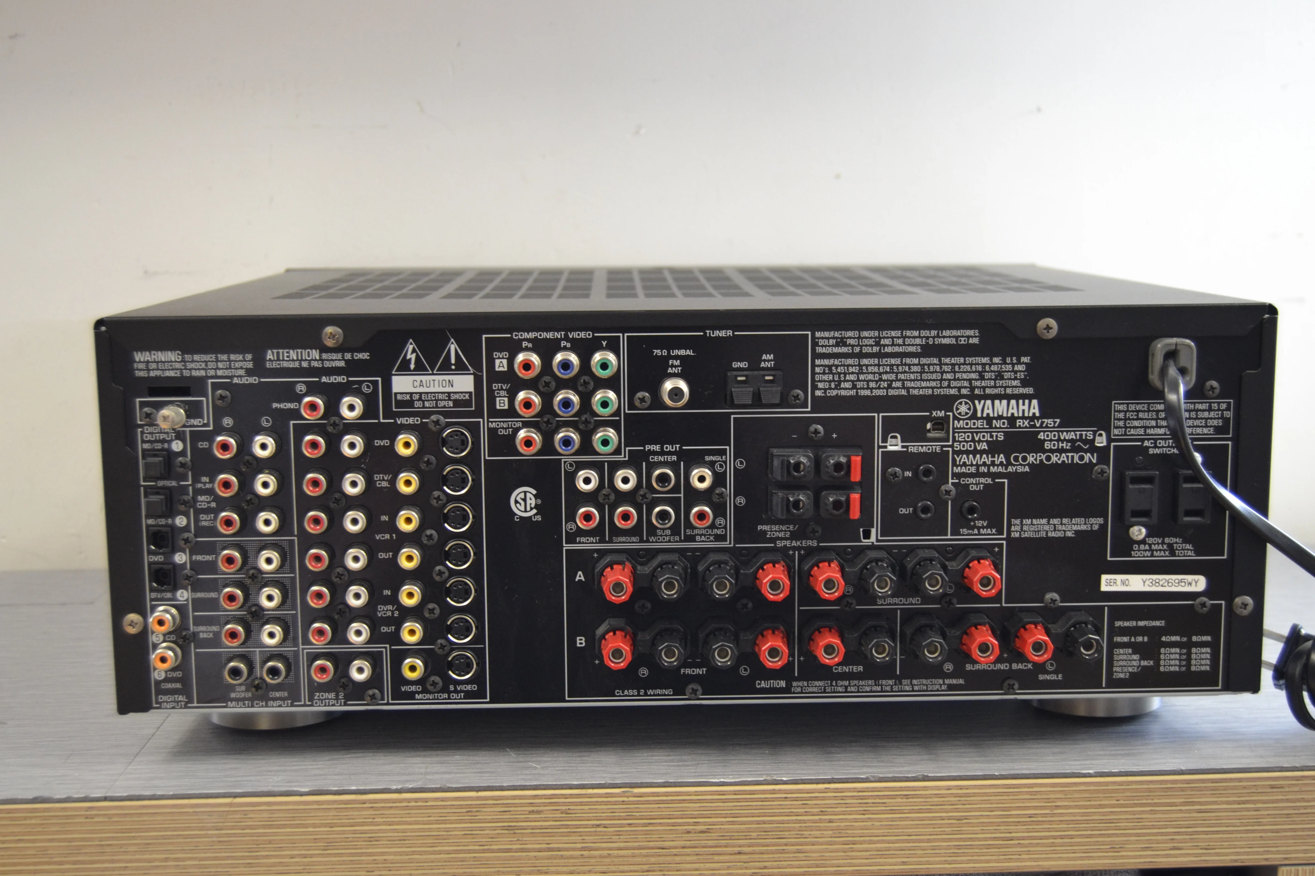 Yamaha RX-V757 AV Stereo Receiver * 100W RMS * 2005 - Image 10