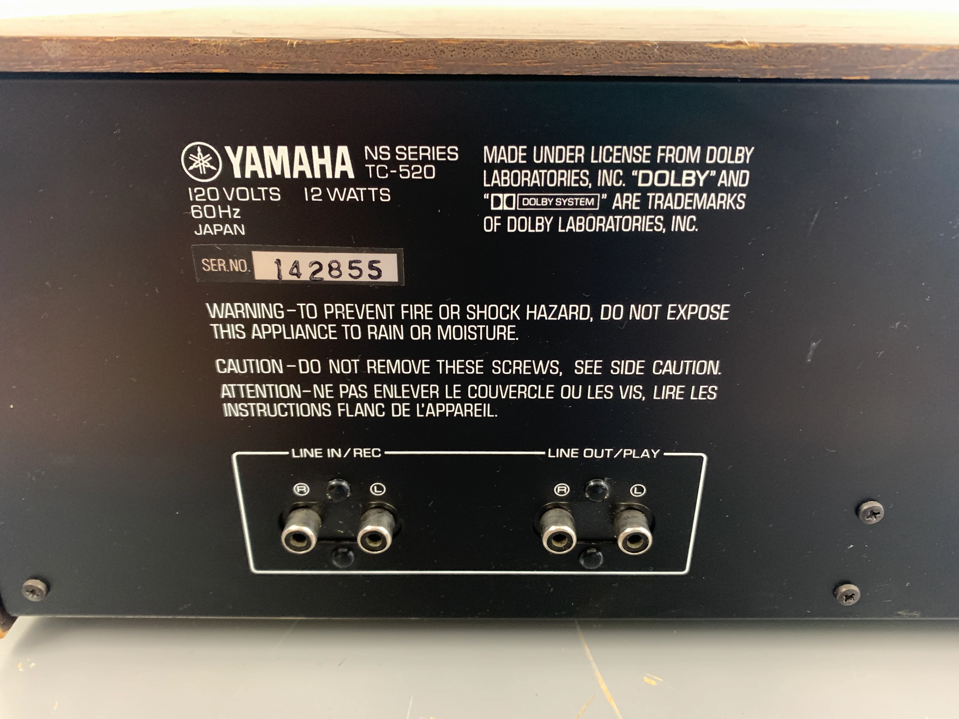 Yamaha TC-520 Stereo Cassette Deck - Image 13