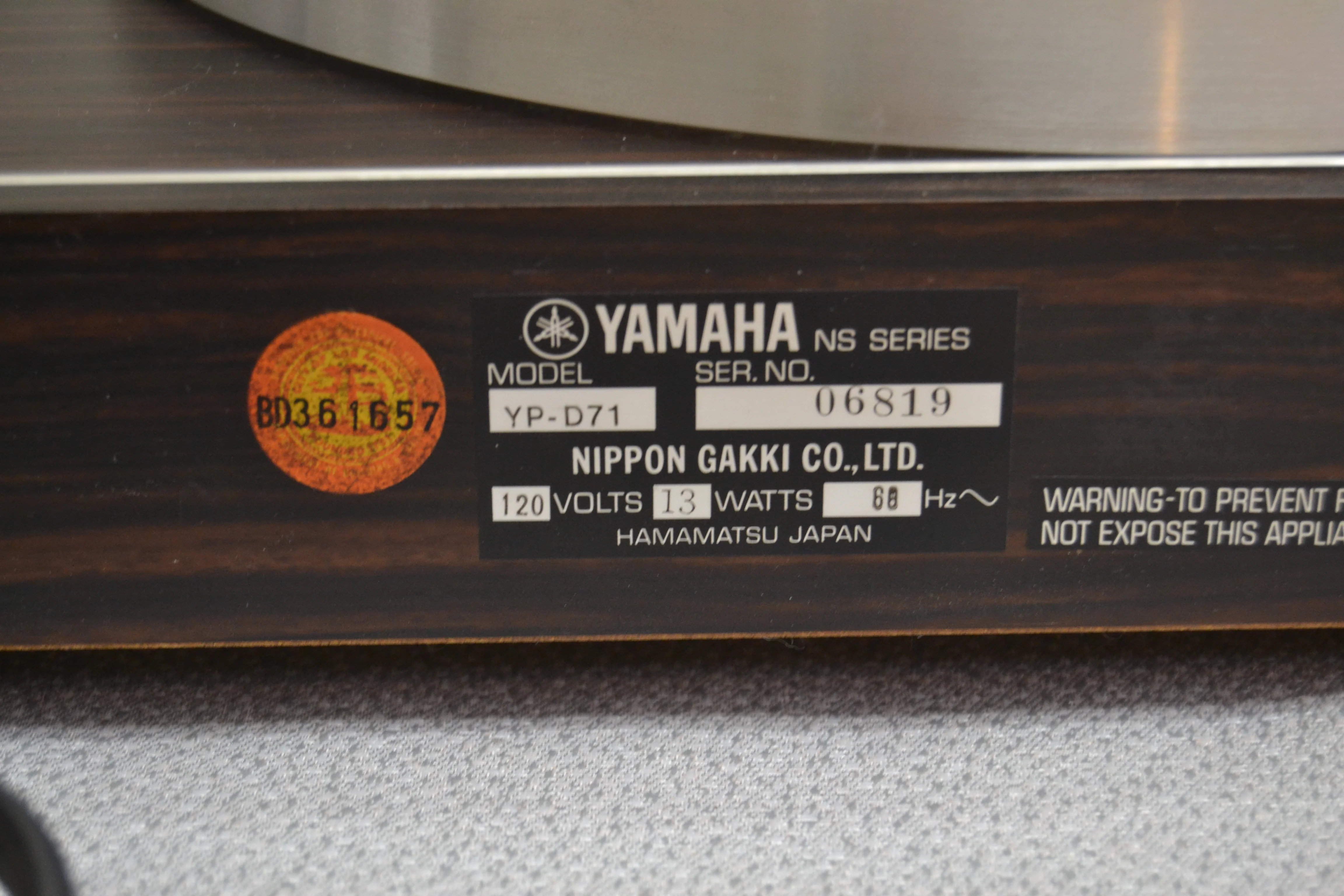 Yamaha YP-D71 Direct-Drive Turntable with Quartz PLL Speed Control (1979) * NEW Audio Technica AT3600 Cartridge - Image 14