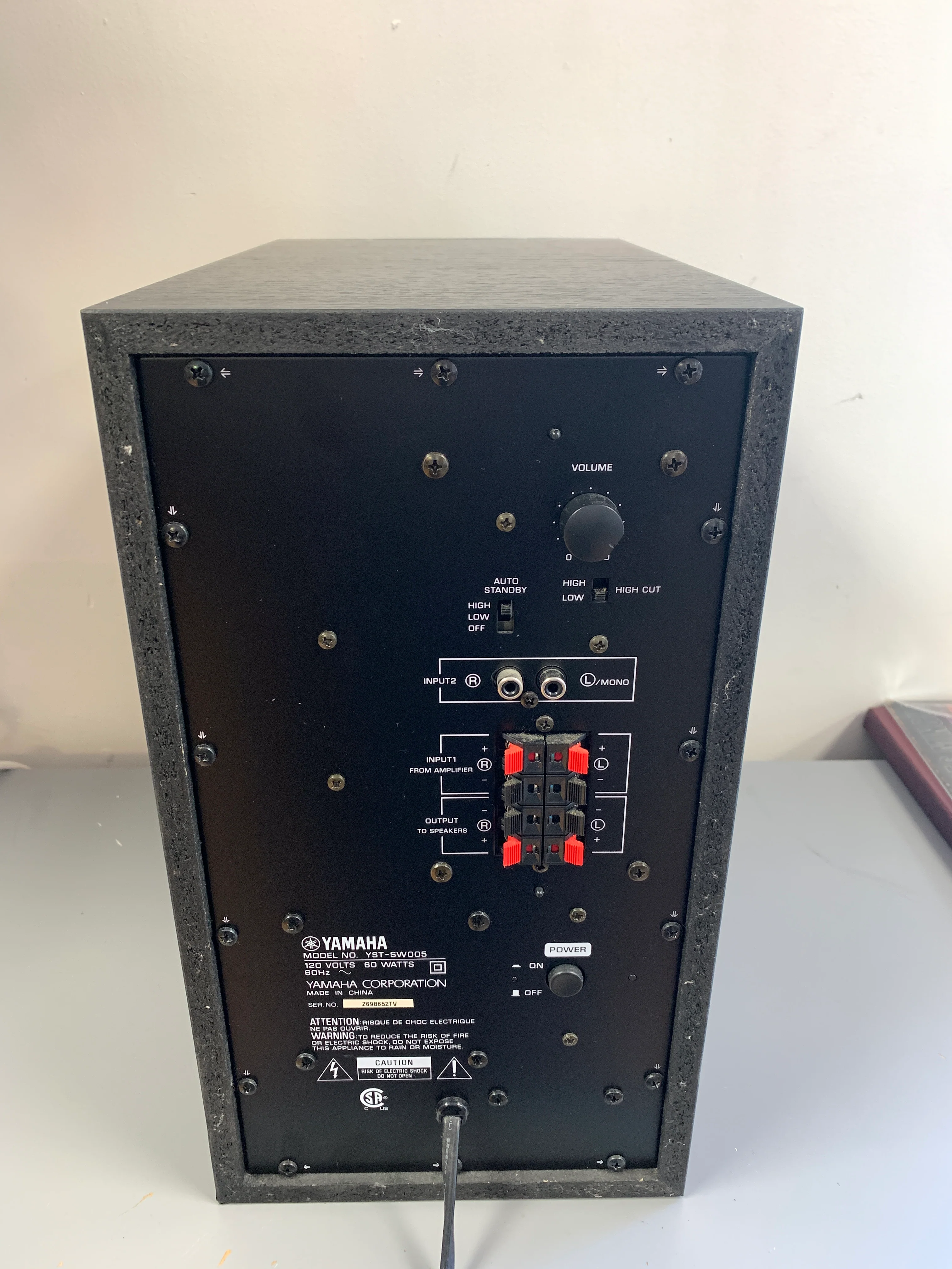 Yamaha YST-SW005 Sub Woofer - Image 3