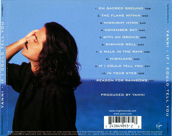 Yanni - If I Could Tell You (CD, Album) (Very Good Plus (VG+)) - Image 4