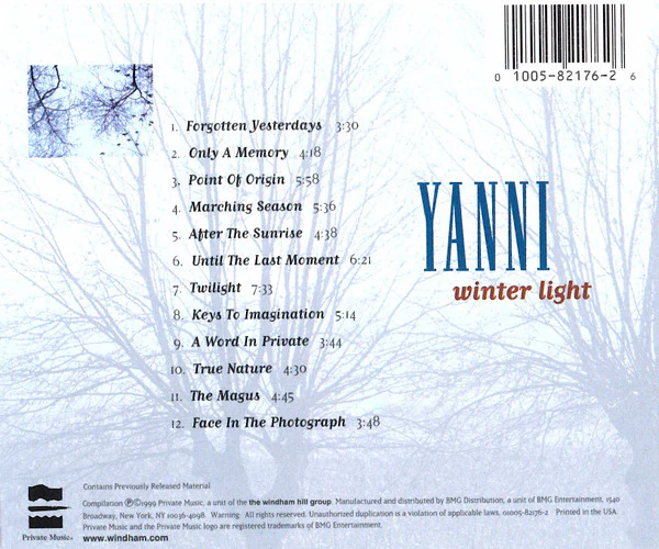Yanni - Winter Light (CD, Comp) (Near Mint (NM or M-)) - Image 5