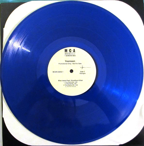 Yasmeen Feat. Ghostface Killah - Blue Jeans (12", Promo, Blu) (Very Good Plus (VG+)) - Image 4