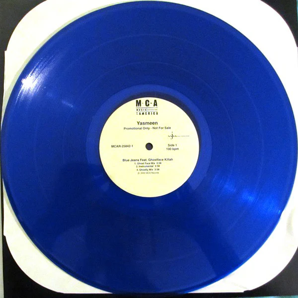 Yasmeen Feat. Ghostface Killah - Blue Jeans (12", Promo, Blu) (Very Good Plus (VG+)) - Image 5