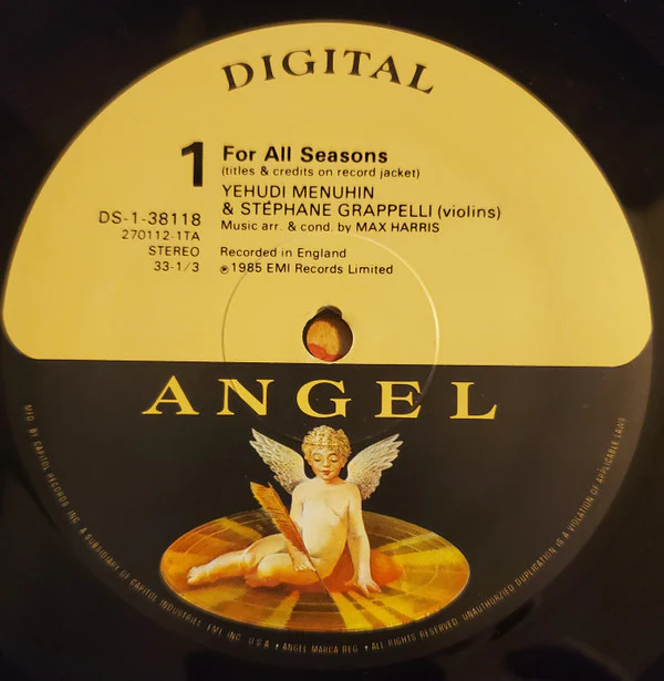 Yehudi Menuhin & Stéphane Grappelli - For All Seasons (LP, Album) (Very Good Plus (VG+)) - Image 4