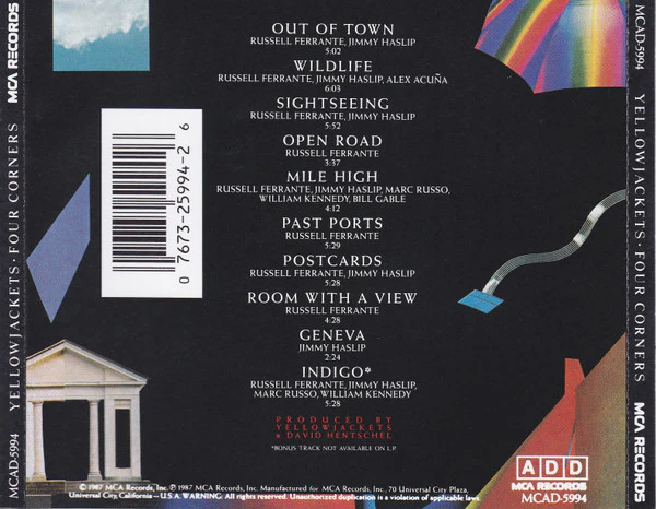 Yellowjackets - Four Corners (CD, Album, RE) (Very Good Plus (VG+)) - Image 2