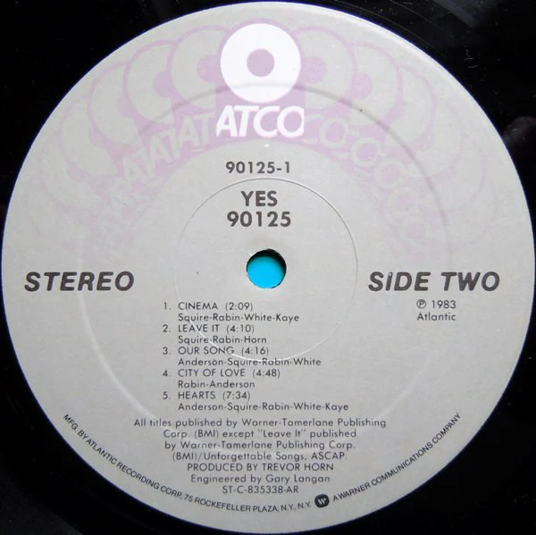 Yes - 90125 (LP, Album, AR ) (Very Good Plus (VG+)) - Image 4