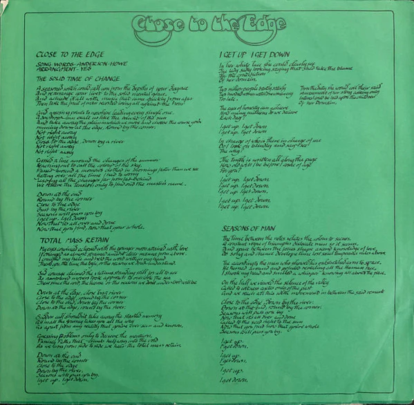 Yes - Close To The Edge (LP, Album, RE, RP, PR ) (Very Good Plus (VG+)) - Image 5