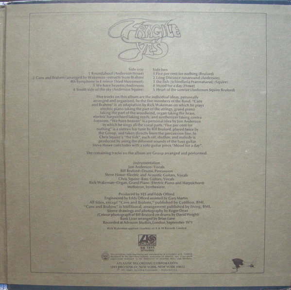 Yes - Fragile (LP, Album, RE, PR-) (Very Good (VG)) - Image 3