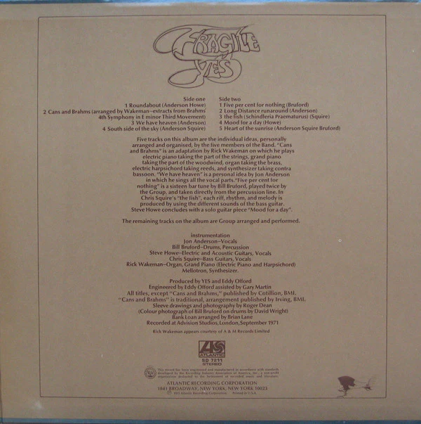 Yes - Fragile (LP, Album, RP, PR-) (Very Good Plus (VG+)) - Image 4
