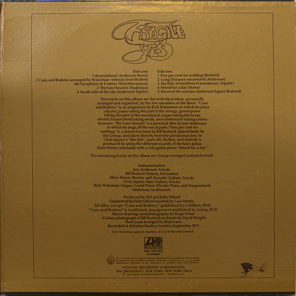 Yes - Fragile (LP, Album, RP, PR-) (Very Good (VG)) - Image 2