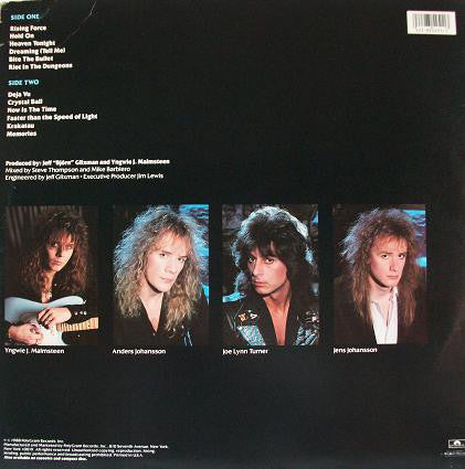 Yngwie J. Malmsteen's Rising Force - Odyssey (LP, Album, SRC) (Near Mint (NM or M-)) - Image 2