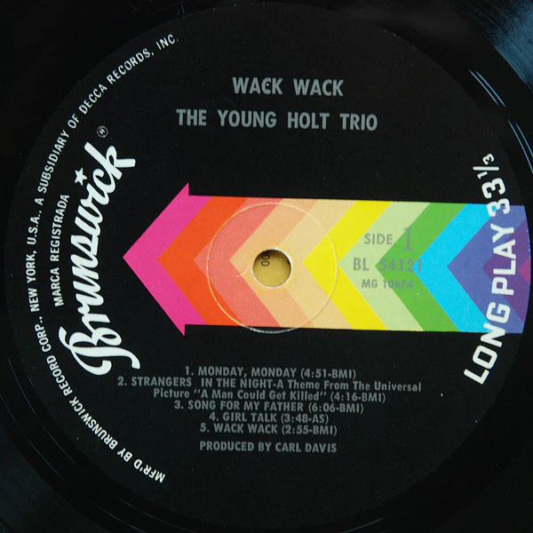 Young Holt Trio - Wack Wack (LP, Album, Mono, Glo) (Very Good Plus (VG+)) - Image 3