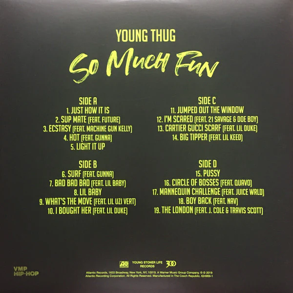 Young Thug - So Much Fun (2xLP, Album, Club, RE, Gre) (Near Mint (NM or M-)) - Image 3