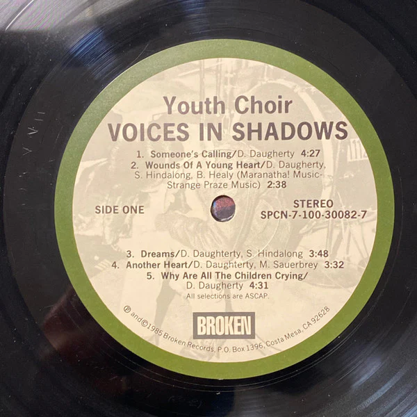 Youth Choir - Voices In Shadows (LP, Album) (Very Good Plus (VG+)) - Image 3