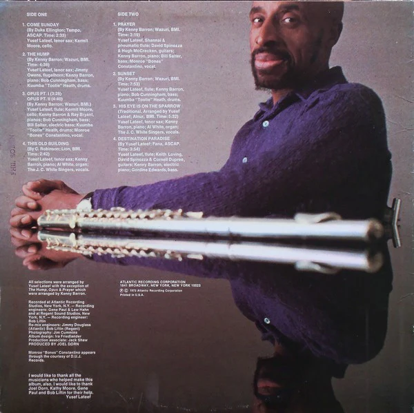 Yusef Lateef - Hush 'N' Thunder (LP, Album, MO) (Very Good Plus (VG+)) - Image 2