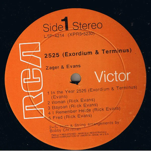 Zager & Evans - 2525 (Exordium & Terminus) (LP, Album, Roc) (Very Good Plus (VG+)) - Image 3