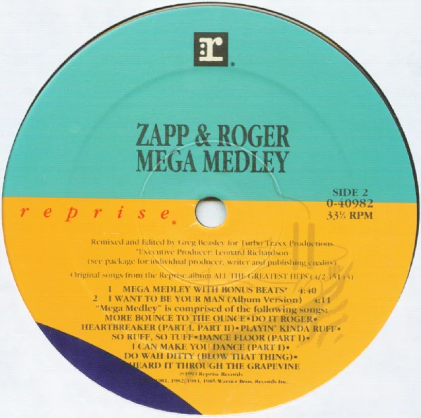 Zapp & Roger - Mega Medley (12") (Very Good (VG)) - Image 4