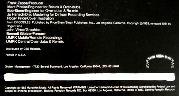 Zappa* - Ship Arriving Too Late To Save A Drowning Witch (LP, Album, Ter) (Near Mint (NM or M-)) - Image 3
