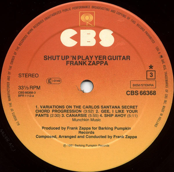 Zappa* - Shut Up 'N Play Yer Guitar (3xLP, Album, Ltd + Box) (Very Good Plus (VG+)) - Image 5