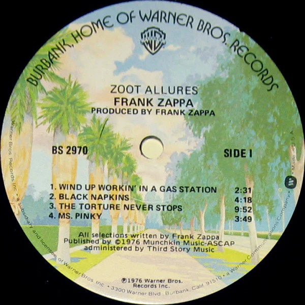 Zappa* - Zoot Allures (LP, Album, Win) (Very Good Plus (VG+)) - Image 3