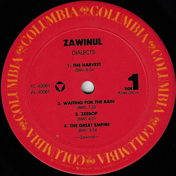 Zawinul* - Dialects (LP, Album, Pit) (Near Mint (NM or M-)) - Image 3