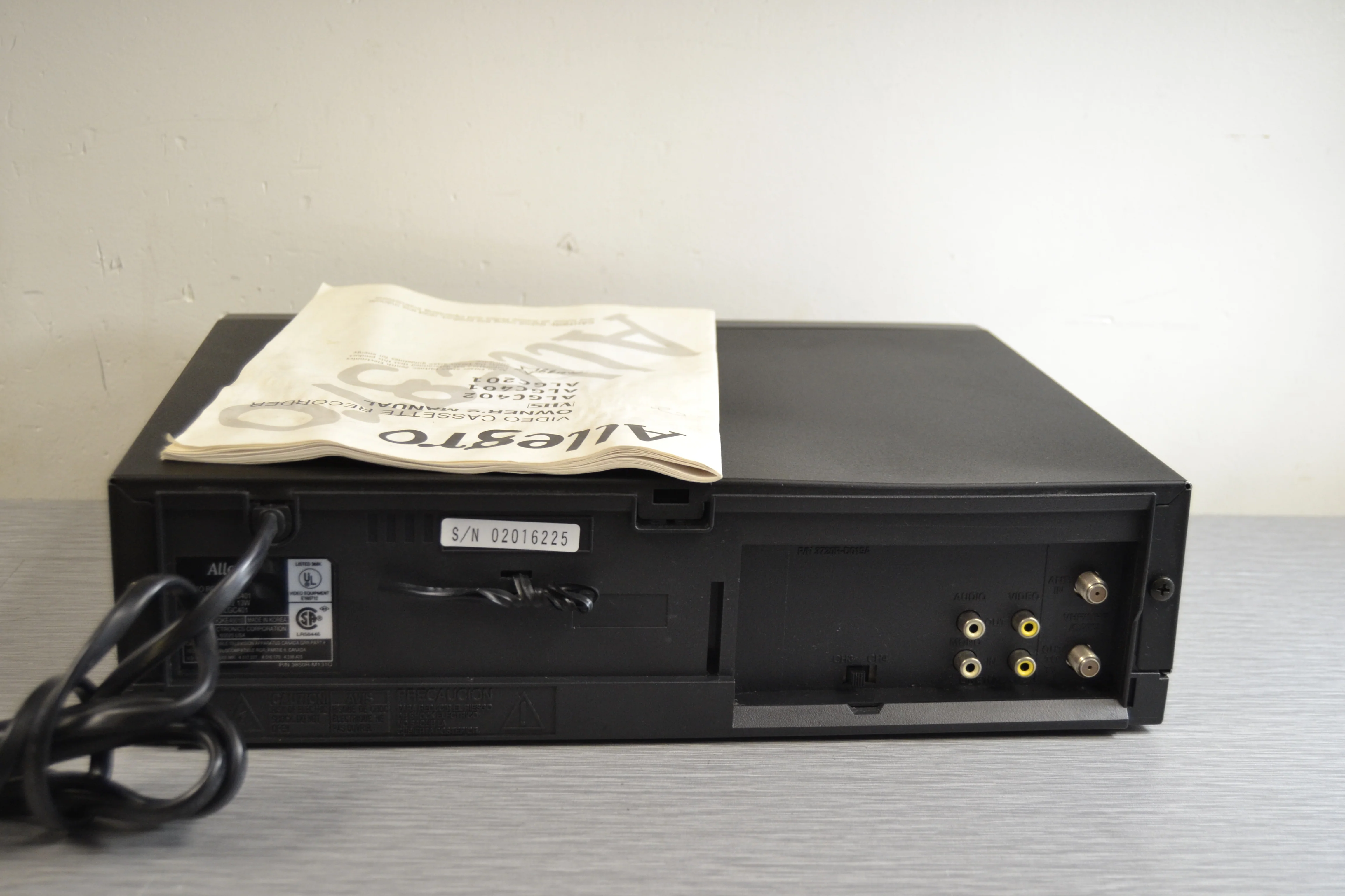 Zenith Allegro ALGC401 Video Cassette Recorder * Manual - Image 8