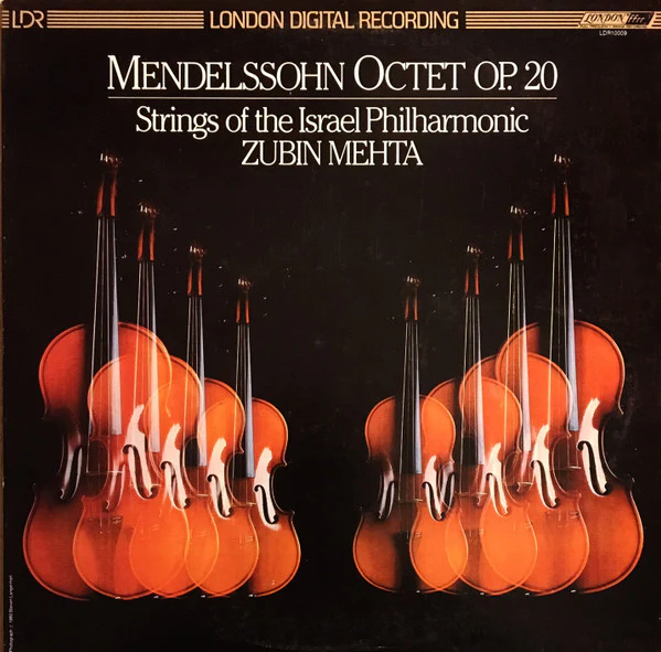 Zubin Mehta, Felix Mendelssohn-Bartholdy, The Strings Of The Israel Philharmonic Orchestra -  Octet Op 20 (LP) (Very Good Plus (VG+))