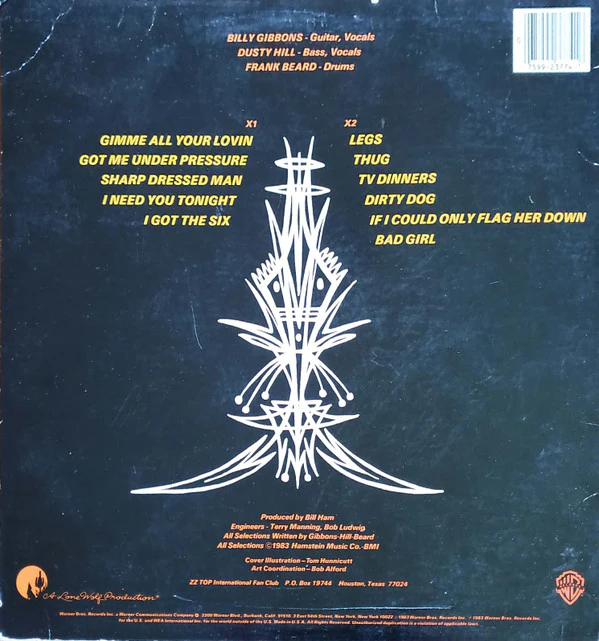 ZZ Top - Eliminator (LP, Album, RE, Spe) (Very Good (VG)) - Image 2