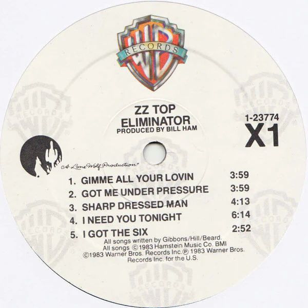 ZZ Top - Eliminator (LP, Album, Spe) (Very Good Plus (VG+)) - Image 3