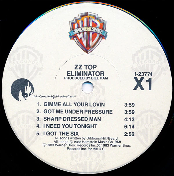 ZZ Top - Eliminator (LP, Album, Win) (Very Good Plus (VG+)) - Image 3