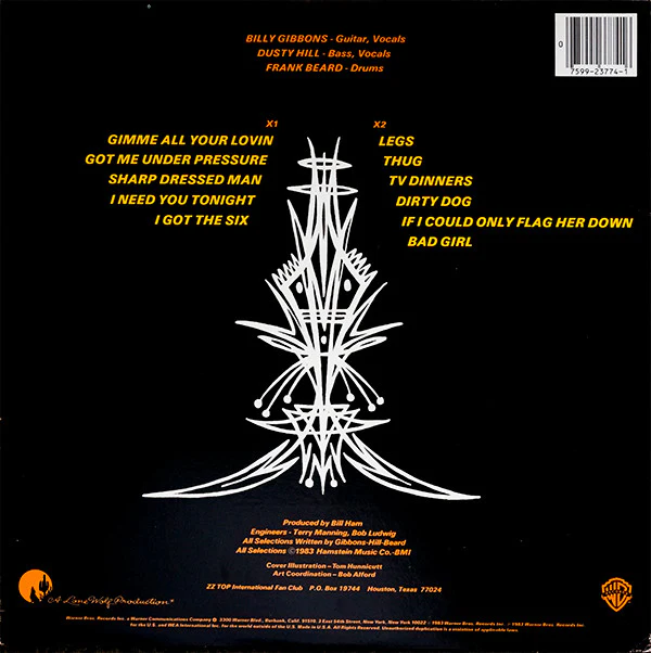 ZZ Top - Eliminator (LP, Album, Win) (Very Good Plus (VG+)) - Image 2