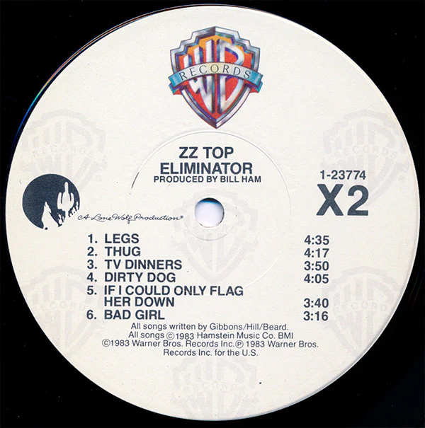 ZZ Top - Eliminator (LP, Album, Win) (Very Good Plus (VG+)) - Image 4